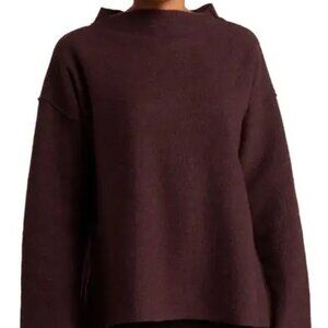 Eileen Fisher Cassis Funnel Neck Top - Size XL